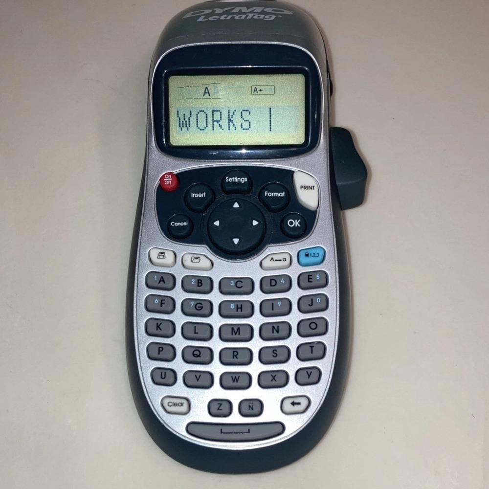Dymo LetraTag LT-100H Handheld Label Maker Silver Gray Portable Thermal Printer